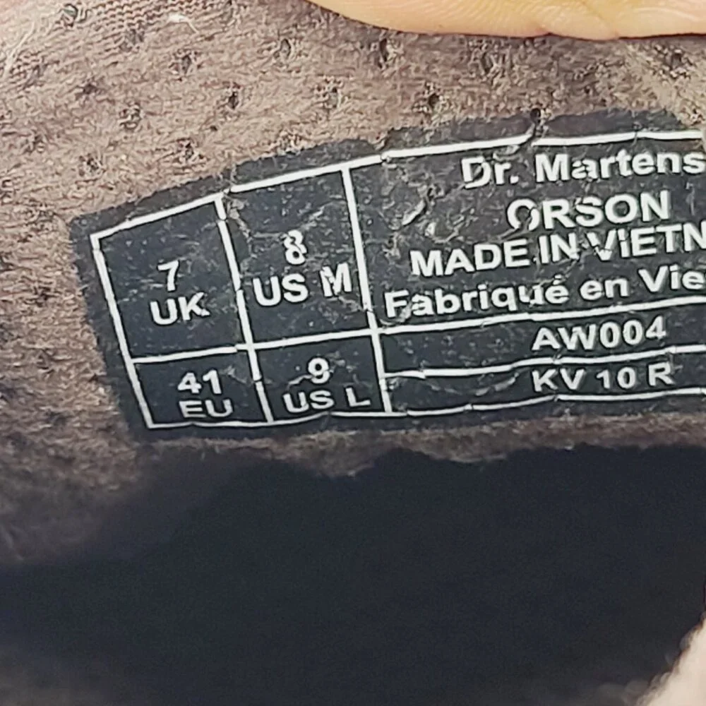 Dr. Martens Men's Dark Brown Orson Leather Slip-On Cushioned Loafer Shoes Size 8